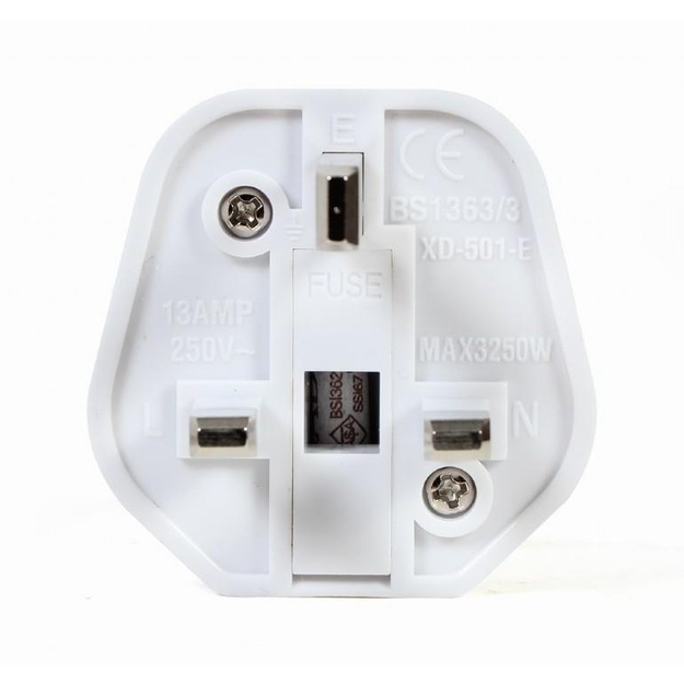 POWER ADAPTER AC EU TO UK 13A/A-AC-EUFUKM-01 GEMBIRD
