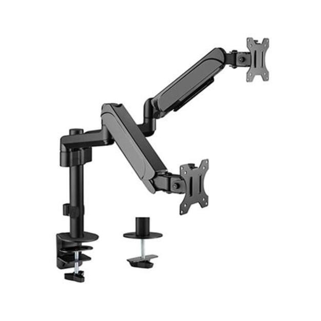 GEMBIRD MA-DA2P-01 Adjustable desk 2-display mounting arm 17-32inch up to 9 kg