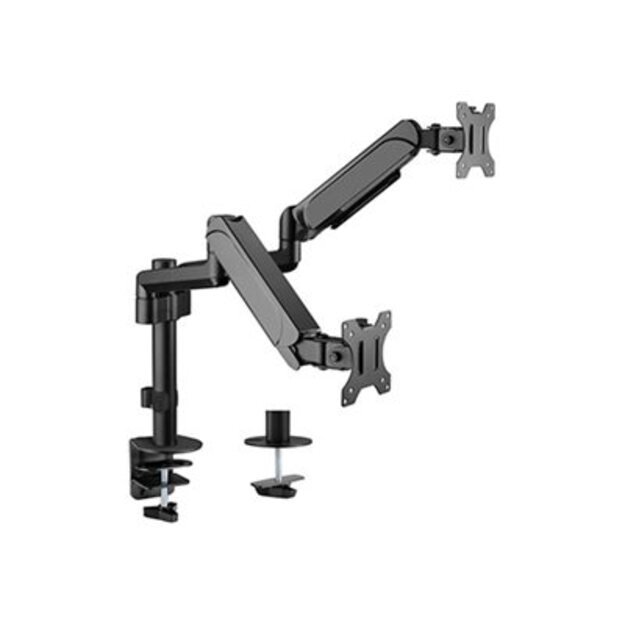 GEMBIRD MA-DA2P-01 Adjustable desk 2-display mounting arm 17-32inch up to 9 kg