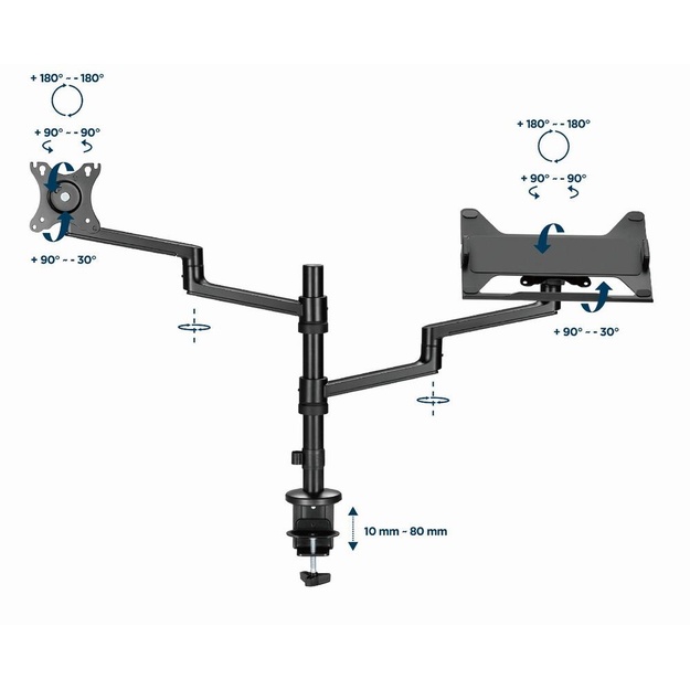 DISPLAY ACC MOUNTING ARM/NB TRAY MA-DA-04 GEMBIRD