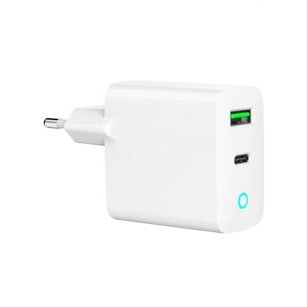 CHARGER USB 20W 2PORT/TA-UC-PDQC20L-W-01 GEMBIRD