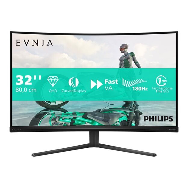 PHILIPS 32M2C3500L/00 31.5inch VA QHD 180Hz 300cd/m2 1ms 2xHDMI2.0 DP 22