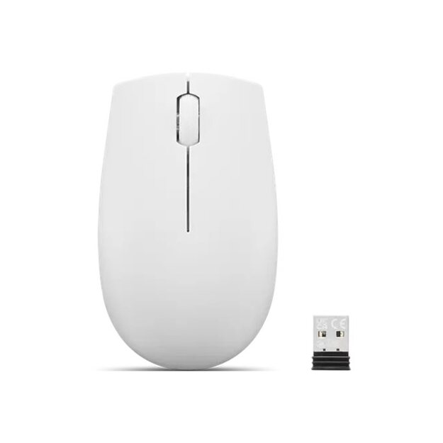 LENOVO 300 Wireless Compact Mouse Cloud Grey with battery