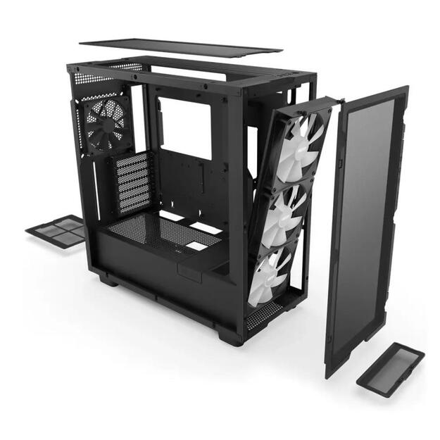 Case|NZXT|H7 Flow RGB|MidiTower|ATX|EATX|MicroATX|MiniITX|Colour Black|CM-H72FB-R1