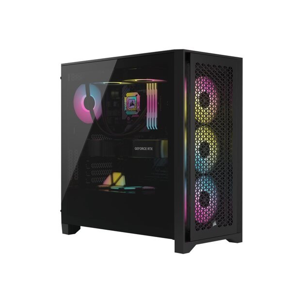 CORSAIR iCUE 4000D RGB Airflow Tempered Glass Mid-Tower Black