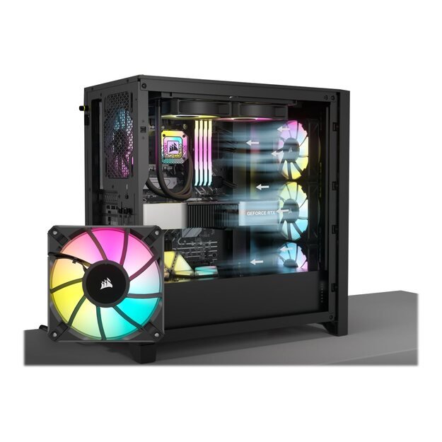 CORSAIR iCUE 4000D RGB Airflow Tempered Glass Mid-Tower Black