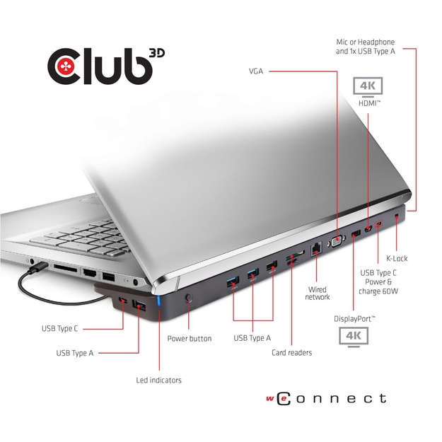 NB ACC DOCKING STATION/USB-C 100W CSV-1564W100 CLUB3D