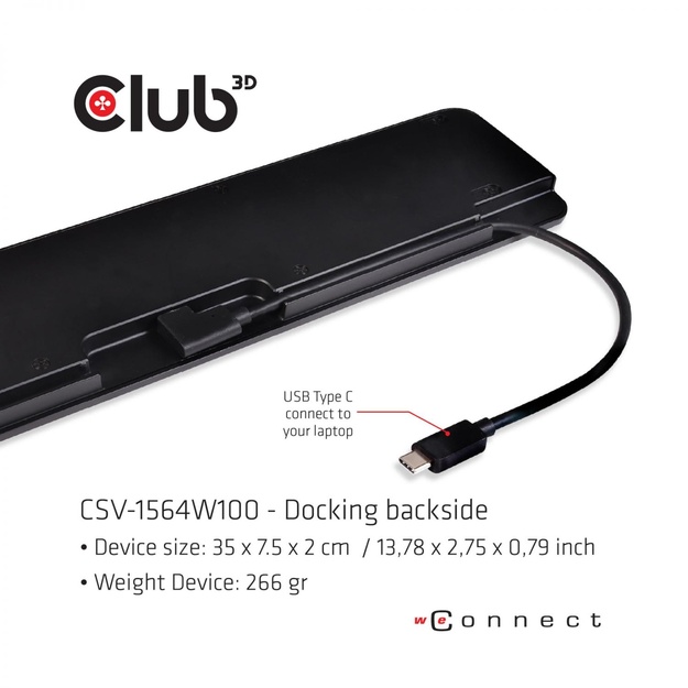 NB ACC DOCKING STATION/USB-C 100W CSV-1564W100 CLUB3D