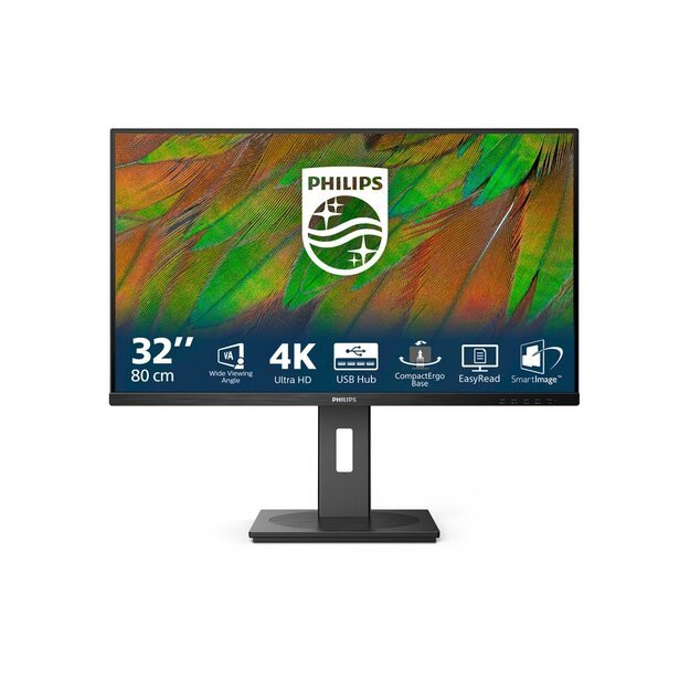 PHILIPS 32B1N3800/00 Monitor 31.5inch UHD LED 16:9 VA 60Hz 2xHDMI 2.0 DP 1.4 2