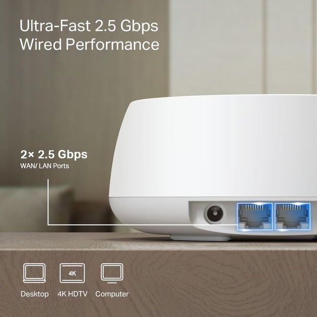 WRL MESH ROUTER 3600MBPS/DECO BE25(2-PACK) TP-LINK
