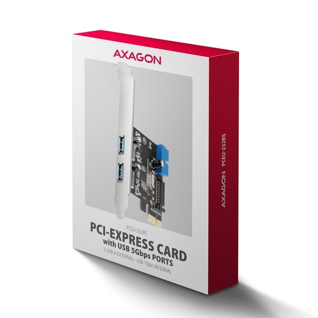 I/O CARD PCIE USB 5GBPS 4PORT/SP&LP PCEU-232RS AXAGON