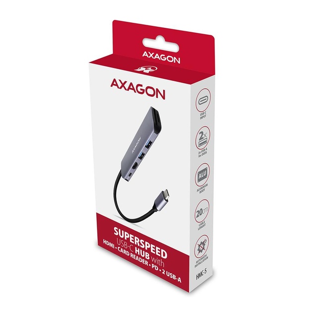 I/O HUB USB3.2 5IN1/0.2M HMC-5 AXAGON