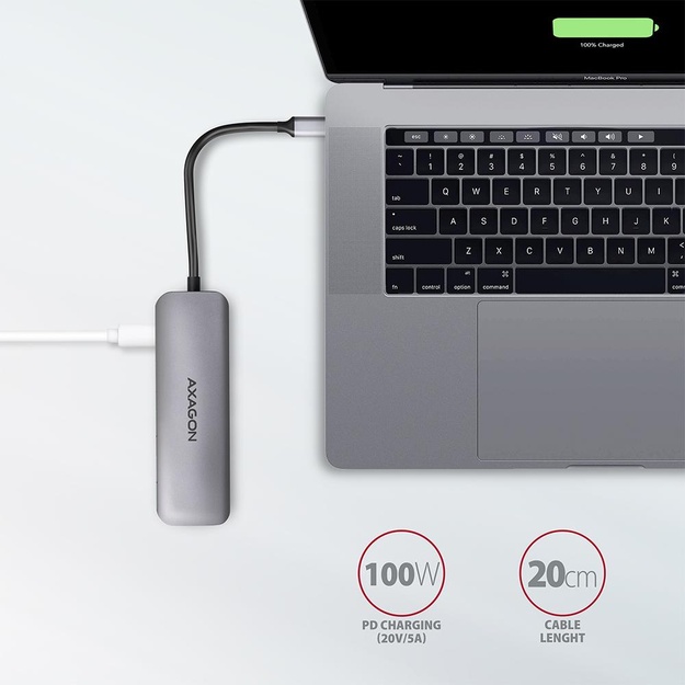 I/O HUB USB3.2 5IN1/0.2M HMC-5 AXAGON