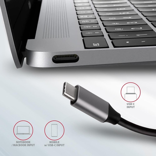 I/O HUB USB-C 6IN1 SATA M.2/0.18M HMC-6M2 AXAGON