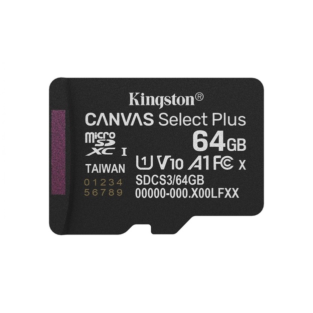 MEMORY MICRO SDXC 64GB UHS-I/W/ADAPTER SDCS3/64GB KINGSTON