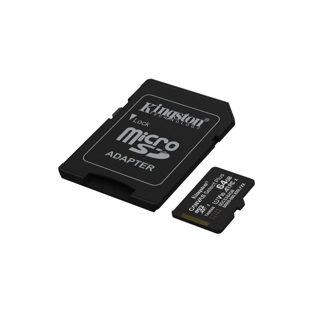 MEMORY MICRO SDXC 64GB UHS-I/W/ADAPTER SDCS3/64GB KINGSTON