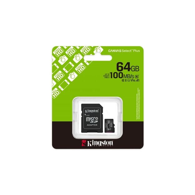 MEMORY MICRO SDXC 64GB UHS-I/W/ADAPTER SDCS3/64GB KINGSTON 4