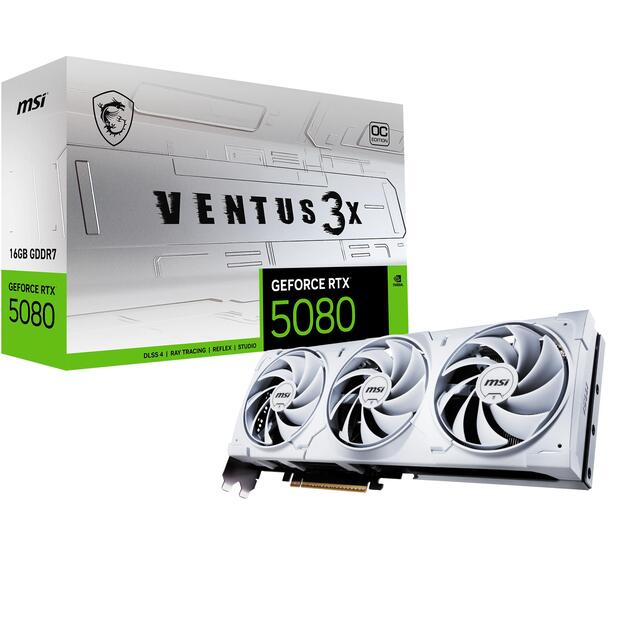 MSI GeForce RTX 5080 16GB VENTUS 3X OC WHITE VGA