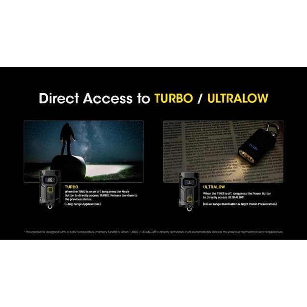 FLASHLIGHT T SERIES 600 LUMENS/TINI3 NITECORE