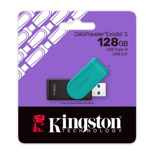 MEMORY DRIVE FLASH USB3.2/128GB DTXS/128GB KINGSTON 1