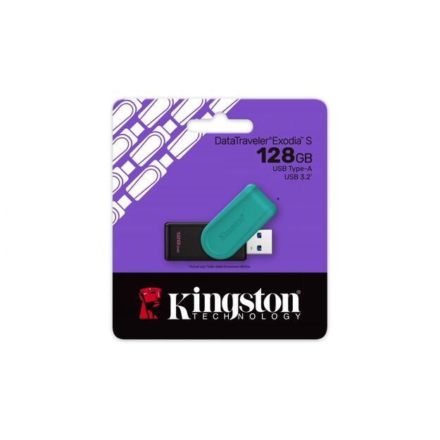 MEMORY DRIVE FLASH USB3.2/128GB DTXS/128GB KINGSTON 3