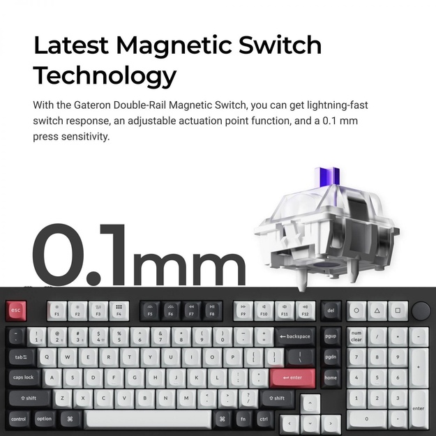 KEYBOARD WRL Q5 HE RGB/SHELL WHITE Q5H-P1 KEYCHRON