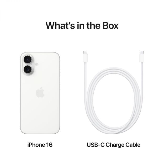 MOBILE PHONE IPHONE 16/128GB WHITE MYE93 APPLE