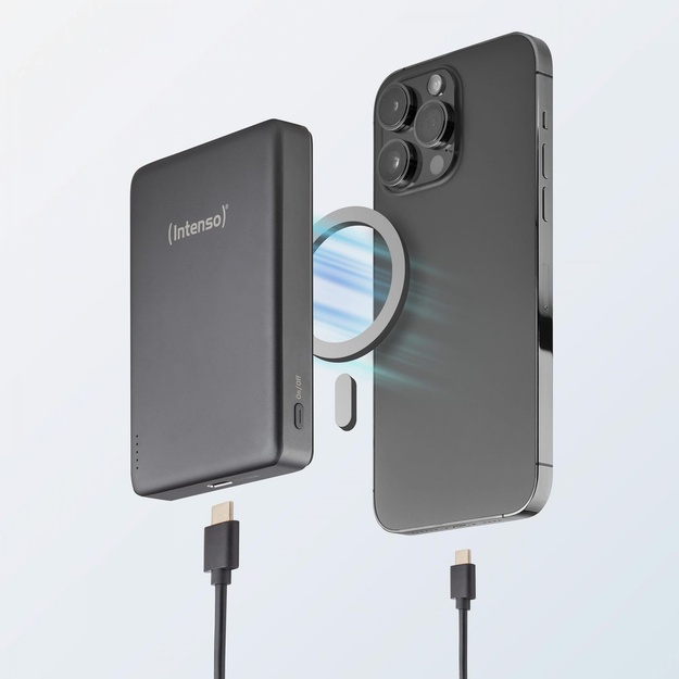 POWER BANK USB 10000MAH MAG/GREY 7344034 INTENSO