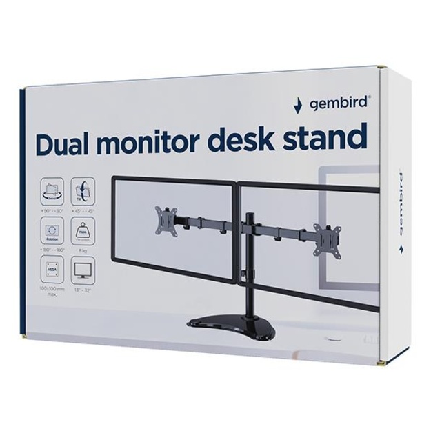 MONITOR ACC DESK STAND 13-32 /DUAL MS-D2ST-02 GEMBIRD
