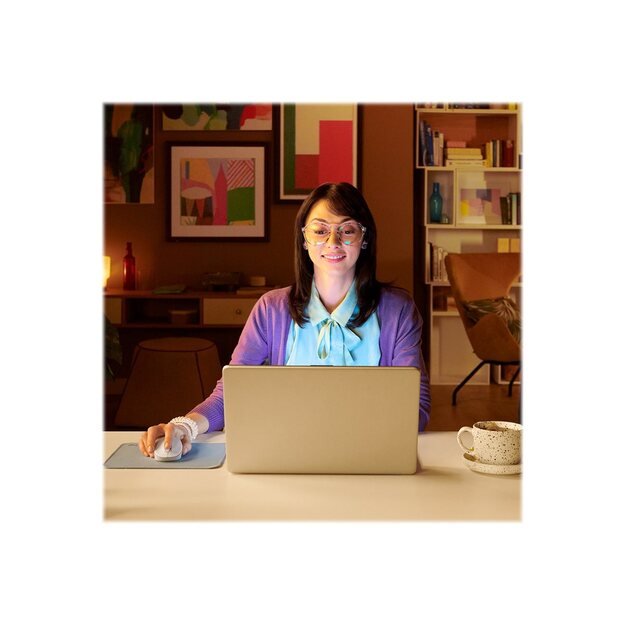 LOGITECH Signature M650 for Business Mouse wireless Bluetooth 2.4 GHz Bolt USB receiver off-white 12