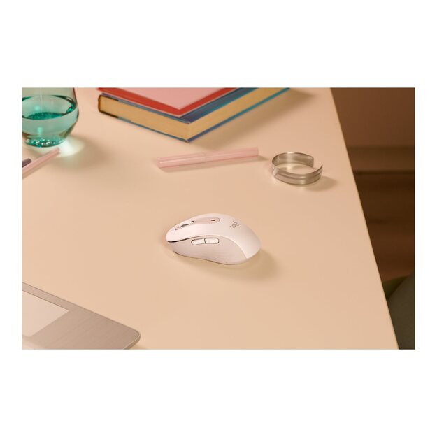 LOGITECH Signature M650 for Business Mouse wireless Bluetooth 2.4 GHz Bolt USB receiver off-white 7