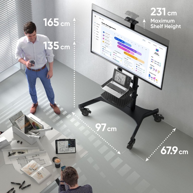 TV SET ACC MOBILE STAND/50-86 /BLACK TS1881-B ONKRON