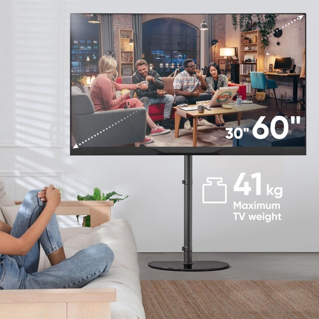 TV SET ACC FLOOR STAND /30-60 /BLACK TS5060-B ONKRON
