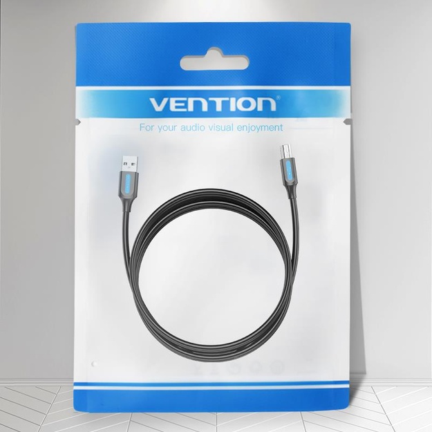 CABLE USB2.0 MALE TO MALE/3M BLACK COQBI VENTION