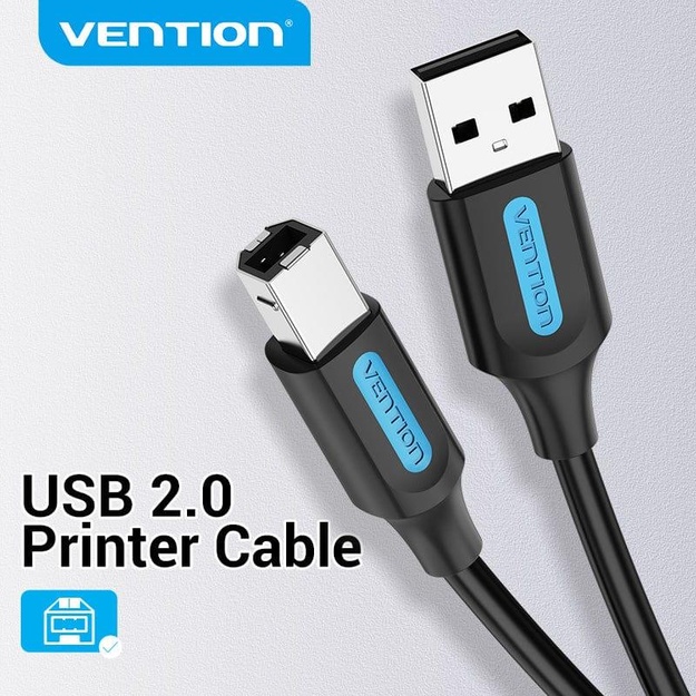 CABLE USB2.0 MALE TO MALE/3M BLACK COQBI VENTION