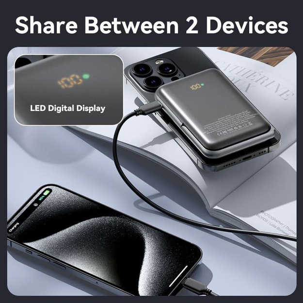 POWER BANK WRL 10000MAH 20W/MAGNETIC BLACK FHNB0 VENTION