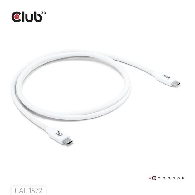 CABLE USB-C TO USB-C 1.2M/WHITE CAC-1572 CLUB3D 2