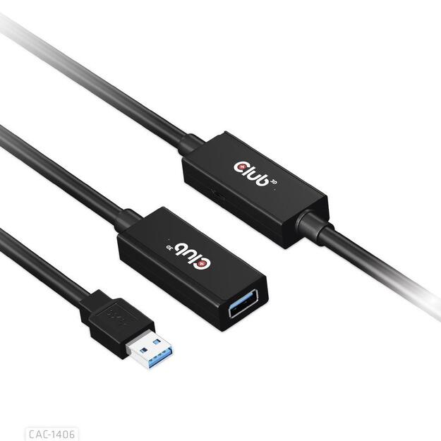 CABLE USB3.2 REPEATER 10M/M/F CAC-1405 CLUB3D 1