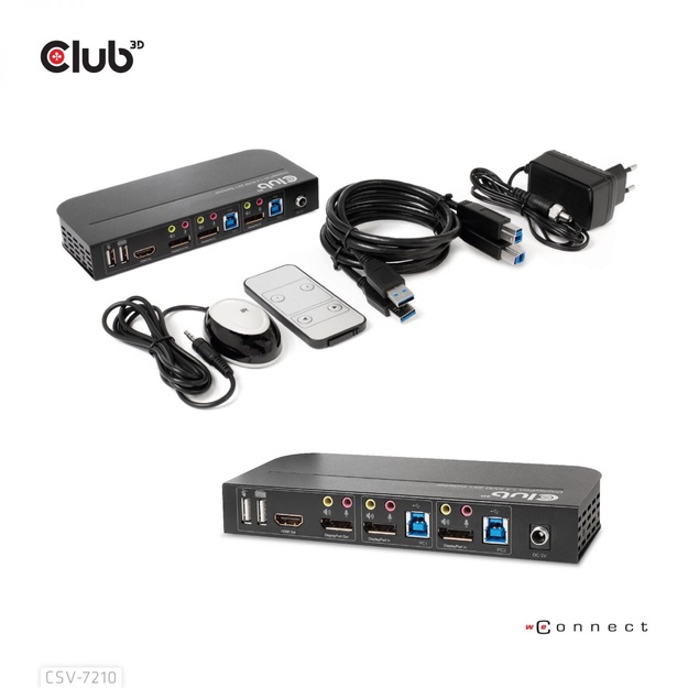 VIDEO SWITCH KVM DP/HDMI/CSV-7210 CLUB3D
