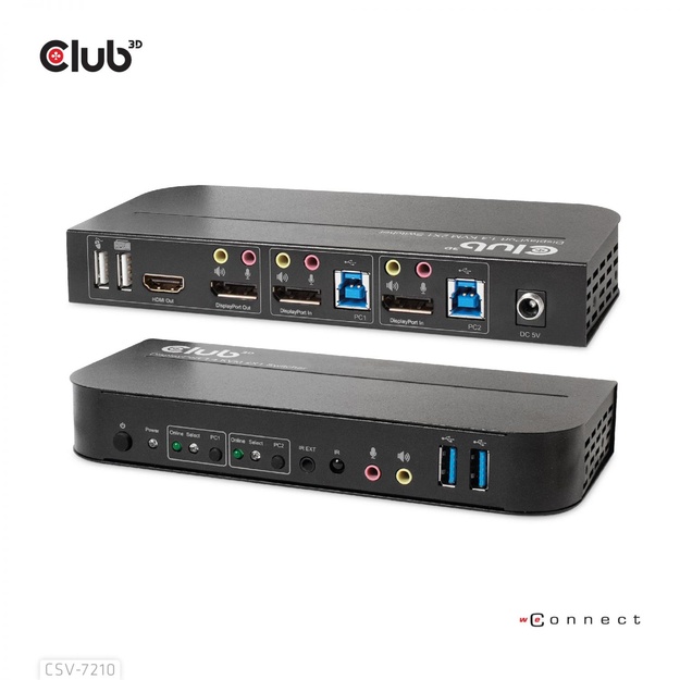 VIDEO SWITCH KVM DP/HDMI/CSV-7210 CLUB3D