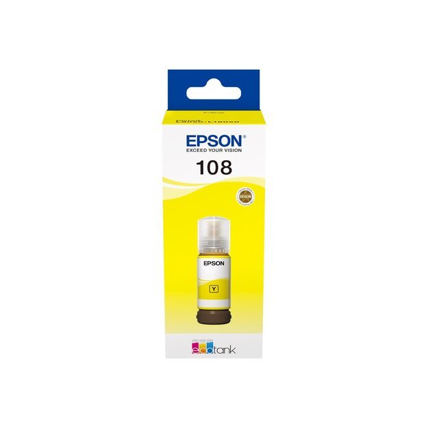 EPSON 108 EcoTank Yellow Ink Bottle 1