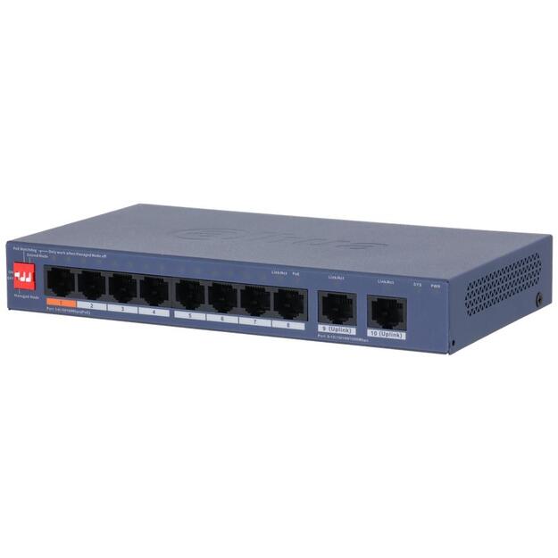 Switch|DAHUA|DH-CS4010-8ET2GT-60|PoE ports 8|60 Watts|CS4010-8ET2GT-60