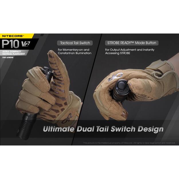 FLASHLIGHT PRECISE SERIES/1100 LUMENS P10 V2 NITECORE 10