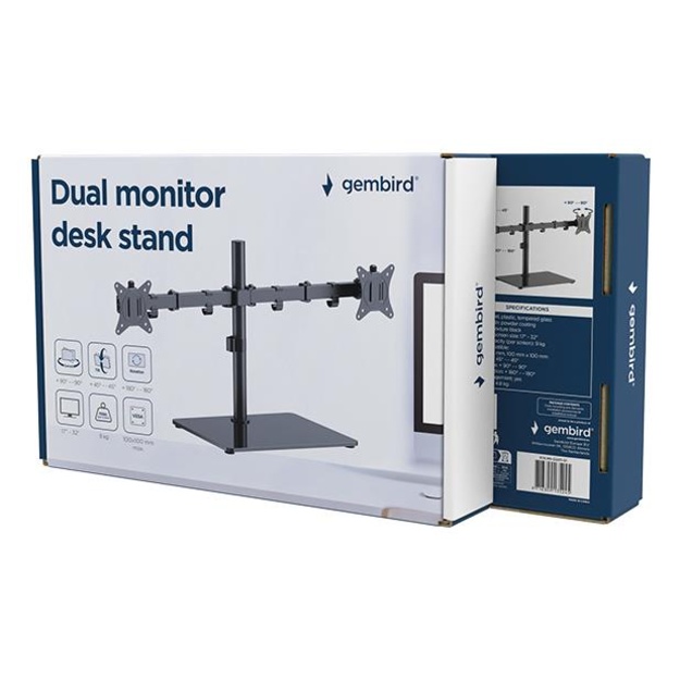 MONITOR ACC DESK STAND 17-32 /DUAL MS-D2ST-01 GEMBIRD
