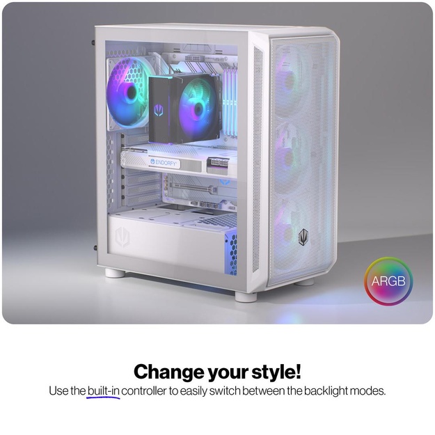 Case|ENDORFY|ATX/micro ATX/Mini-ITX|White|Midi Tower|PC|EY2A018