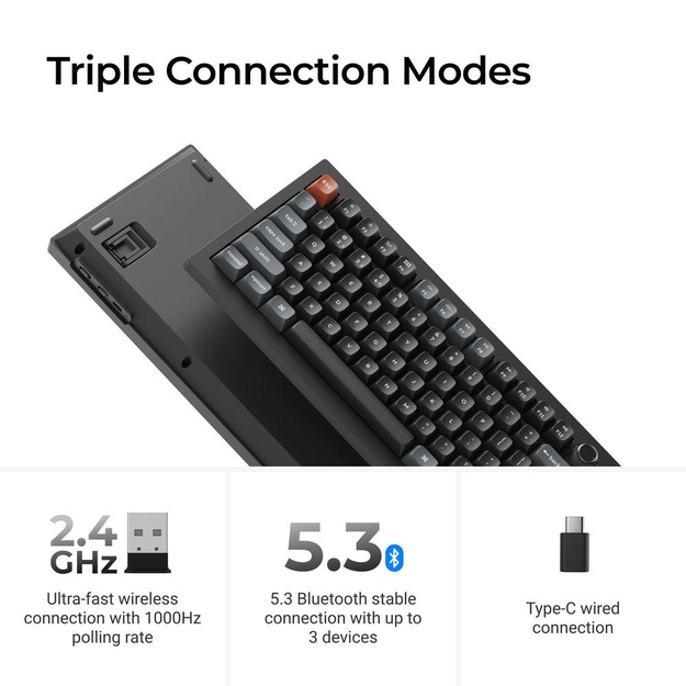 KEYBOARD WRL V3 ULTRA/BLACK V3U-D1 KEYCHRON