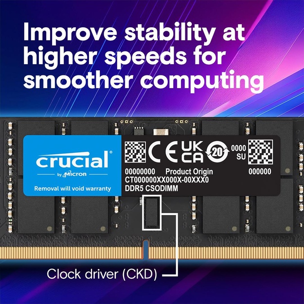 MEMORY DIMM PRO 32GB DDR5-6400/CT32G64C52CS5 CRUCIAL