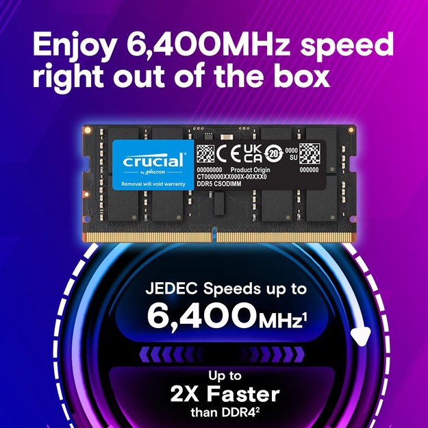 MEMORY DIMM PRO 32GB DDR5-6400/CT32G64C52CS5 CRUCIAL