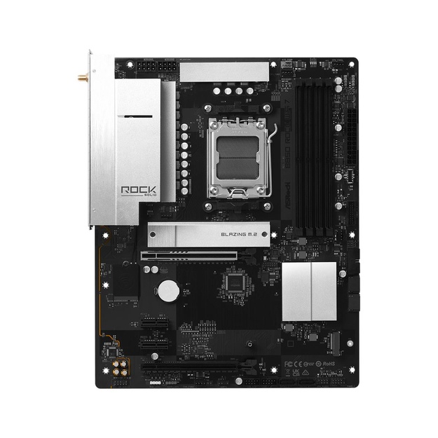 Mainboard|ASROCK|AMD B850|Socket AM5|ATX|RAM DDR5-SDRAM|4xSlots|Wi-Fi Yes|Bluetooth Yes|B850ROCKWIFI7