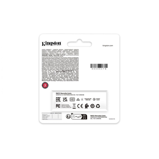 MEMORY DRIVE FLASH USB3.2/256GB DTXG2/256GB KINGSTON